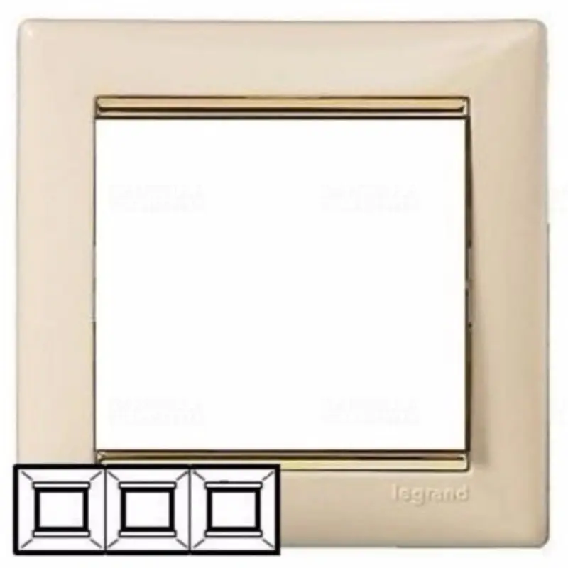 Autentikus Legrand 774153 Valena 3-as keret, tetszőleges, elefántcsont/arany