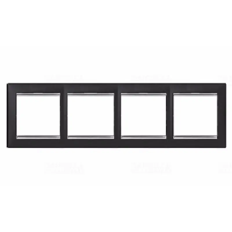 Legrand 770394 Valena 4-es keret, tetszőleges, fekete/ezüst Gyors szállítás