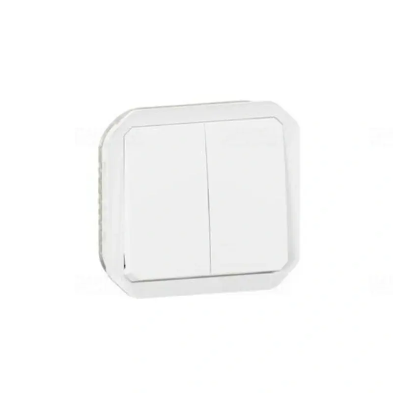 Autentikus Plexo 55 kettős váltókapcsoló 10A, fehér 069625L Legrand