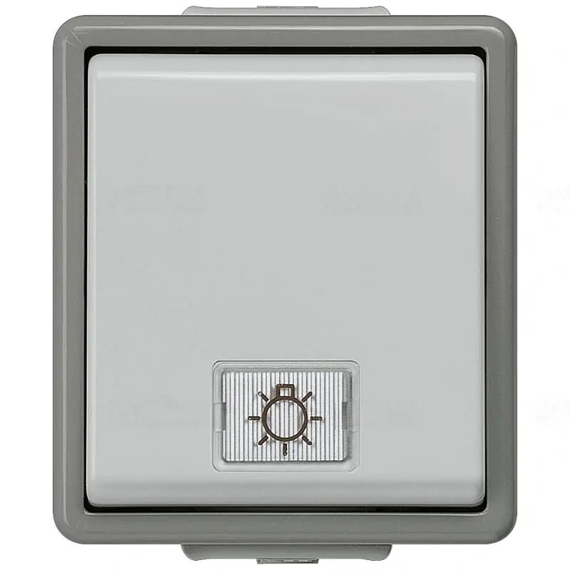 Siemens 5TA4711 101 kapcsoló, jelzőfényes, falon kívüli, IP44, DELTA fläche Csak ma