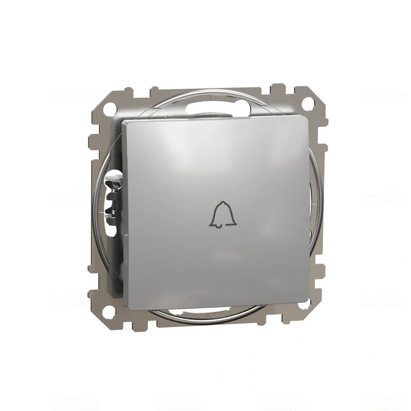 Sedna ÚJ Egypólusú nyomó csengőjellel, rugós bekötés, 10A, alumínium SDD113131 Schneider Kedvezmény