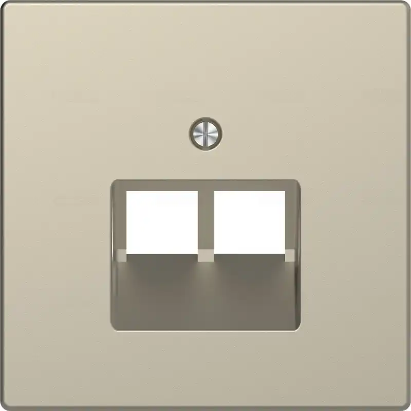 MERTEN Fedlap, 2xRJ45 aljzathoz, D-Life, szahara MTN4522-6033 Schneider Prémium