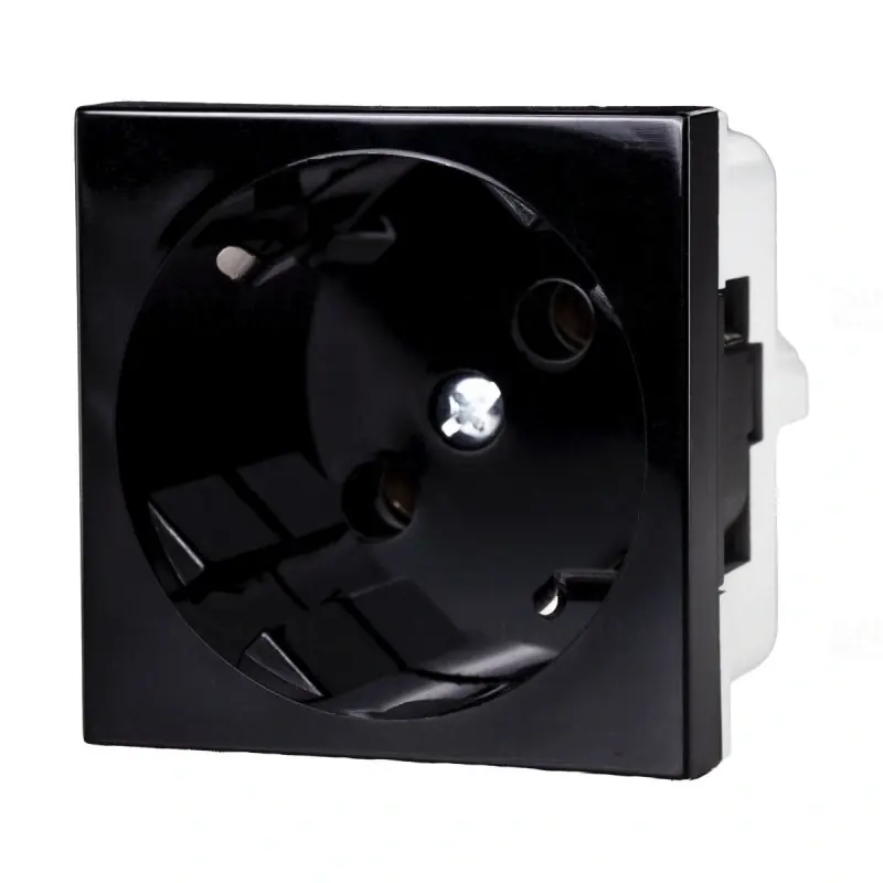 Quadro moduláris 2P+F dugalj fekete (2 modulhely), QS 45X45 FB Kopos Gyors szállítás