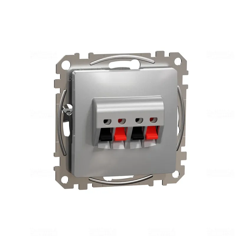 Újdonság Sedna ÚJ Kettős hangfalcsatlakozó, rugós bekötés, alumínium SDD113411 Schneider