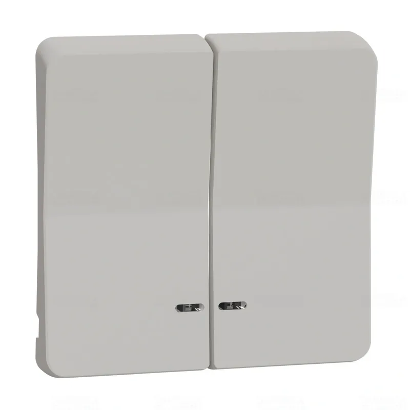 MUREVA Styl Kettős billentyű, jelzőfényes, polárfehér MUR39205 Schneider Autentikus