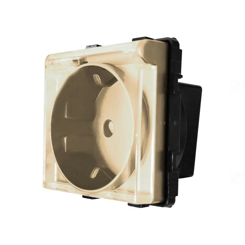 Rendeld meg most LUXION arany 2P+F CSF csapfedeles csatlakozóaljzat üvegkeret nélkül LX-MP049G