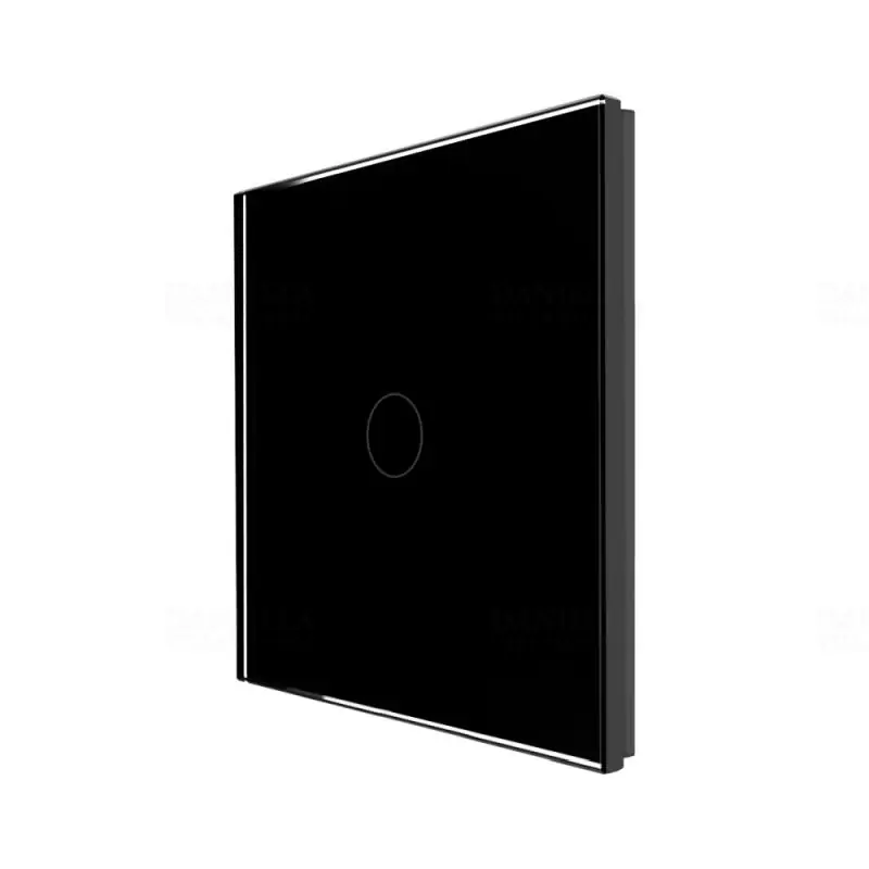 LUXION Egyes üvegpanel Szimpla érintőkapcsolóhoz, feketeLX-GP-001B Akció