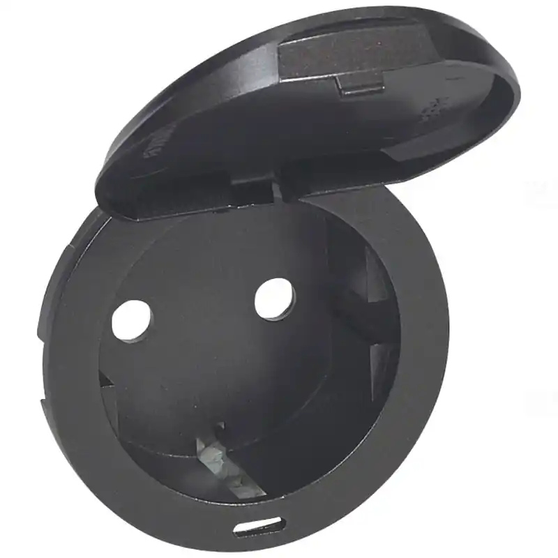 Legrand 067940 Céliane 2P+F csatlakozóaljzat burkolat, csapfedeles, grafit Olcsó