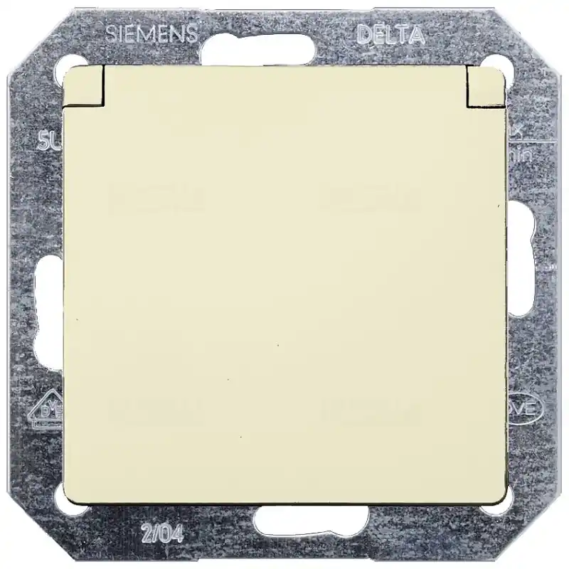 Siemens 5UB1907 dugalj, csapfedeles, krémfehér (RAL1013), DELTA i-system Kiárusítás