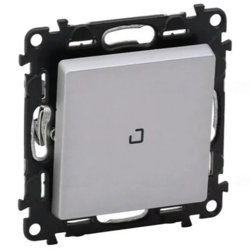 Legrand 752304 Valena Life egypólusú kapcsoló ellenőrzőfénnyel 10 AX, alumínium Gyors szállítás