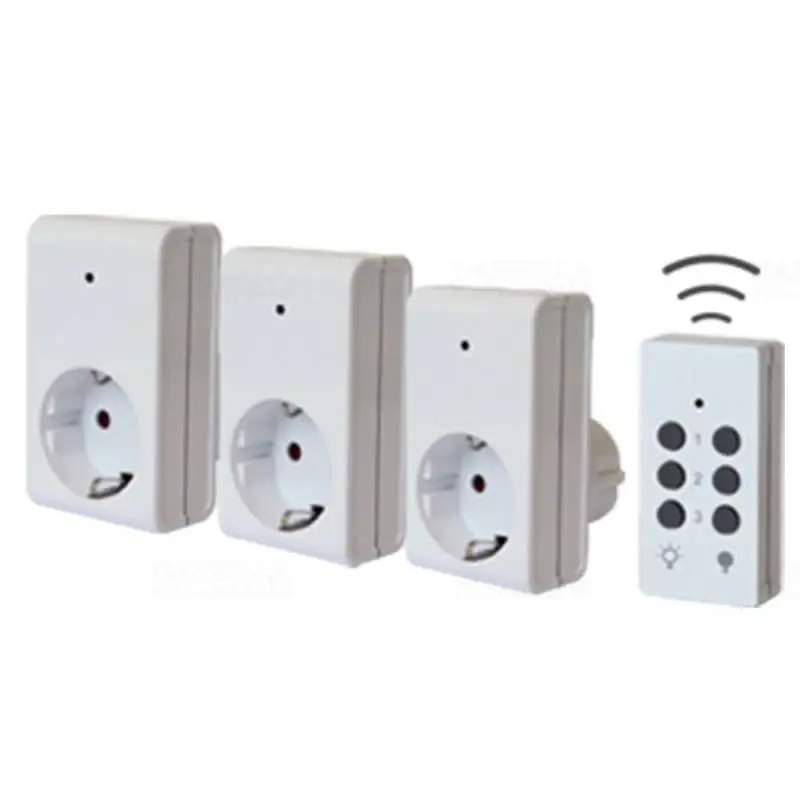 Ajánlat Rádiós dugaljkészlet távirányítóval és 3db aljzattal, 3x1000W max. 25m, fehér, 230V GAO 0773H