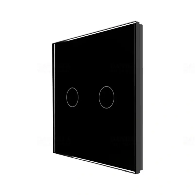 Legjobb ár LUXION Egyes üvegpanel Dupla érintőkapcsolóhoz, feketeLX-GP-003B