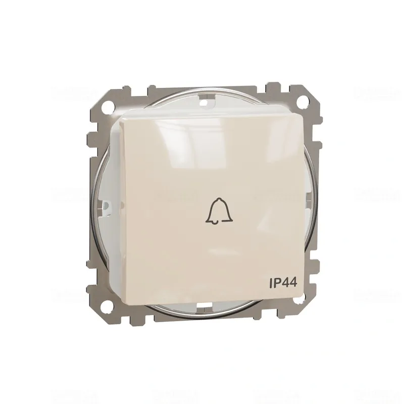 Gyors szállítás Sedna ÚJ Egypólusú nyomó csengőjellel, rugós bekötés, 10A, IP44, bézs SDD212131 Schneider