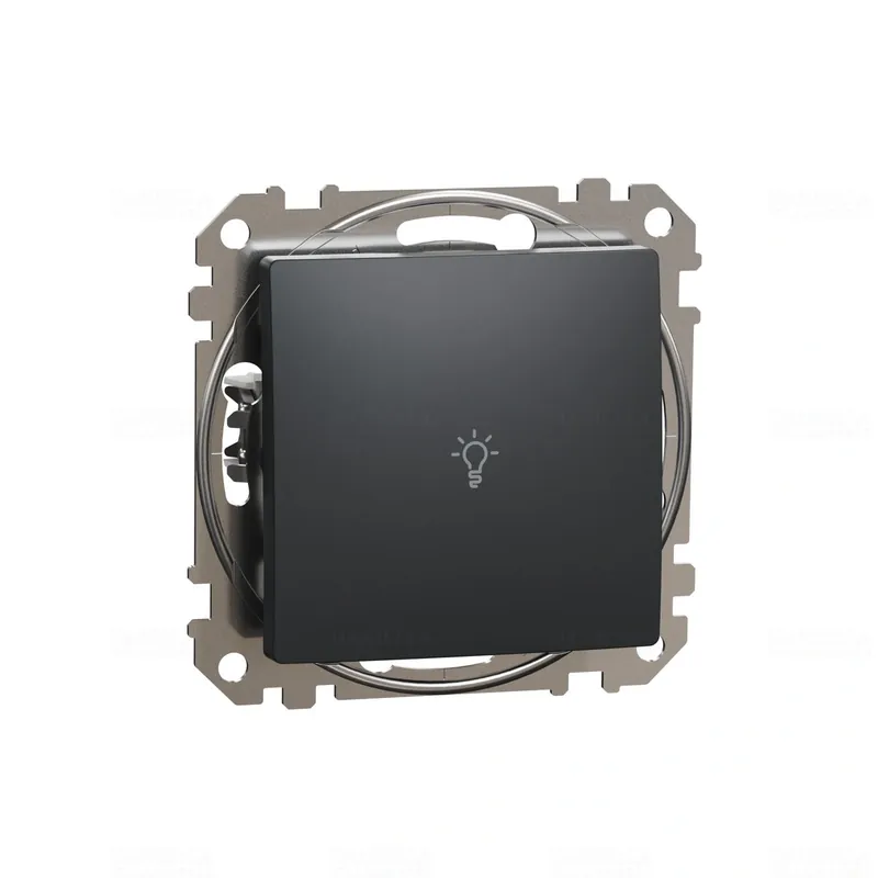 Vedd meg most Sedna ÚJ Egypólusú nyomó lámpajellel, rugós bekötés, 10A, antracit SDD114132 Schneider