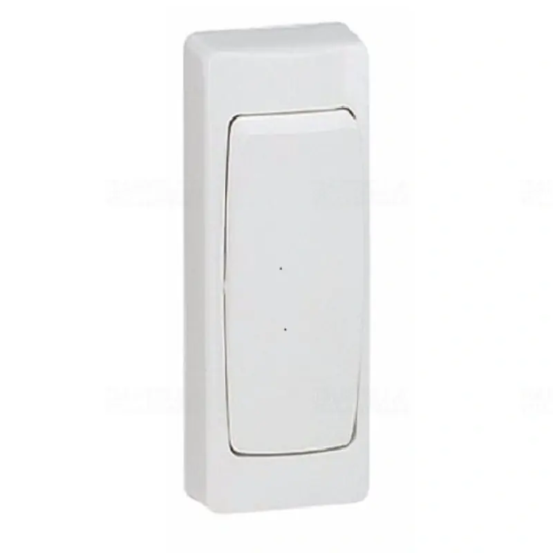 Legrand 086085 Oteo N101 keskeny egypólusú nyomó falon kívüli, kerettel, fehér Pénzvisszafizetés