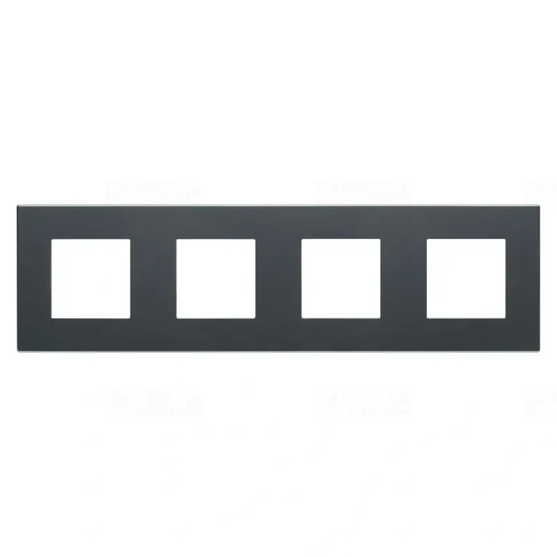 Népszerű DAHLIA antracit szürke keret 4-es vízszintes/függőleges GW35904AN Gewiss