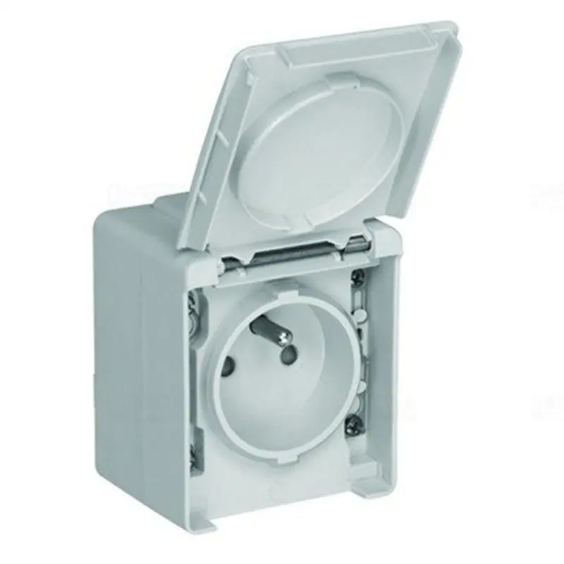 48112_CBR IP65 Dugaszoló aljzat, gyerekzáras, francia típus fehér, Elko Ep Népszerű