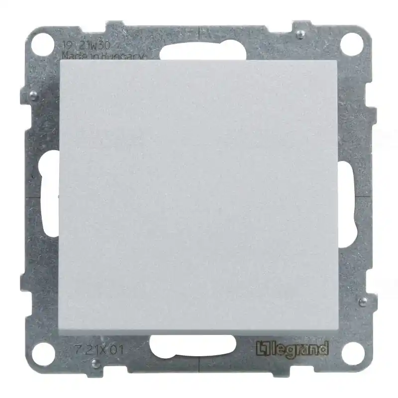 Legrand 721301 Suno egypólusú kapcsoló, keret nélkül 10AX, rugós, alumínium Kiváló minőség