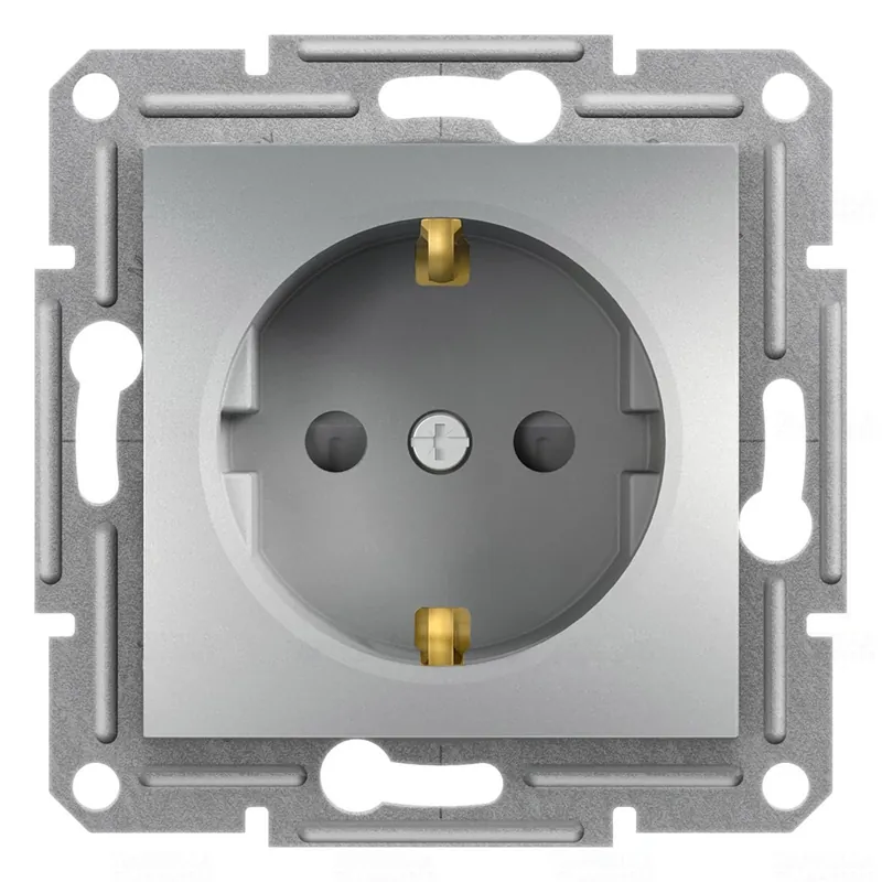 ASFORA 2P+F csatlakozóaljzat, (GYV) biztonsági zsalus, csavaros, alumíniumEPH2900261 Schneider Gyors szállítás