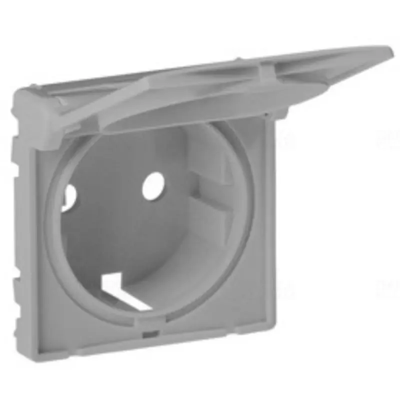 Legrand 754842 Valena Life 2P+F csatlakozóaljzat burkolat csapfedeles, alumínium Akció