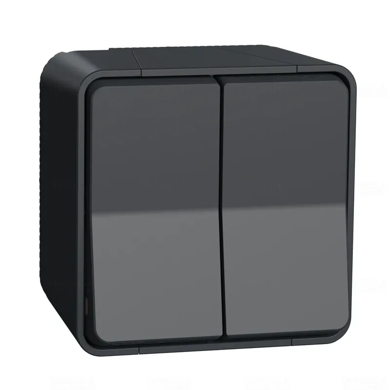 MUREVA Styl Kettős váltókapcsoló, komplett (106+6), IP55, antracitszürke MUR35022 Schneider Ajánlat