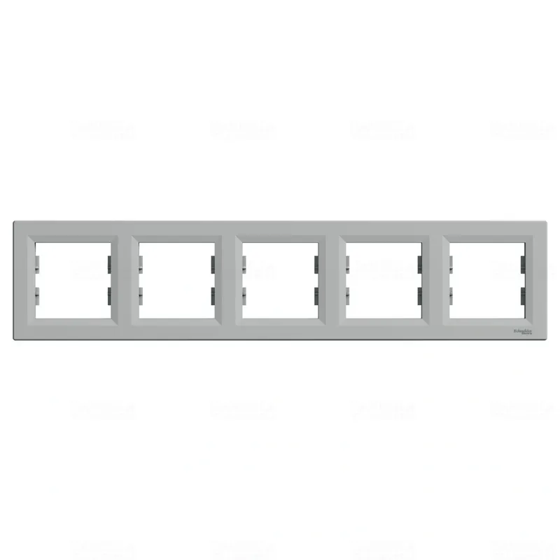 ASFORA Ötös keret, vízszintes, alumíniumEPH5800561 Schneider Akció