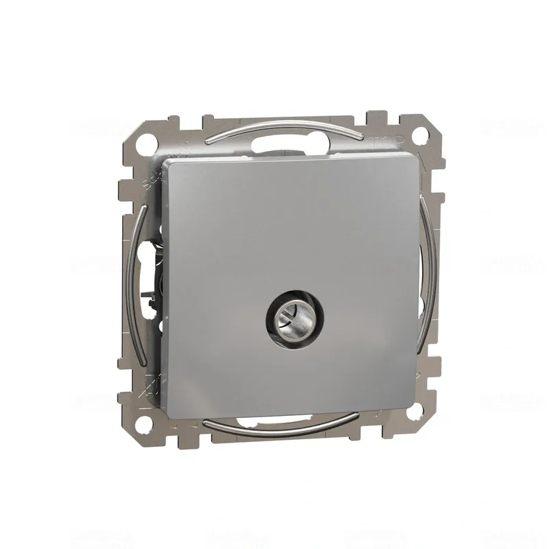 Pénzvisszafizetés Sedna ÚJ TV aljzat, végzáró, 4 dB, alumínium SDD113471 Schneider