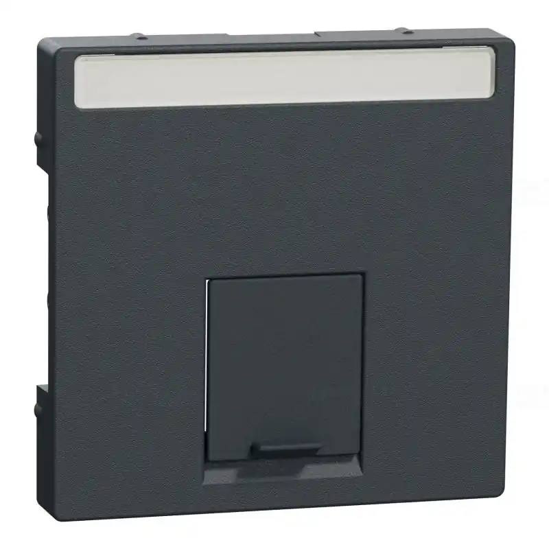 Újdonság MERTEN Fedlap, 1xRJ45 aljzathoz, feliratozható, System-M, antracit MEG4573-0414 Schneider