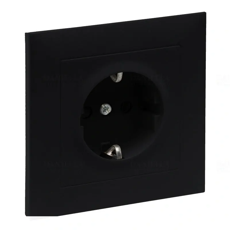 Ajánlat Legrand 721428 Suno 2P+F csatlakozóaljzat, biztonsági zsaluval (GYV), komplett, fekete
