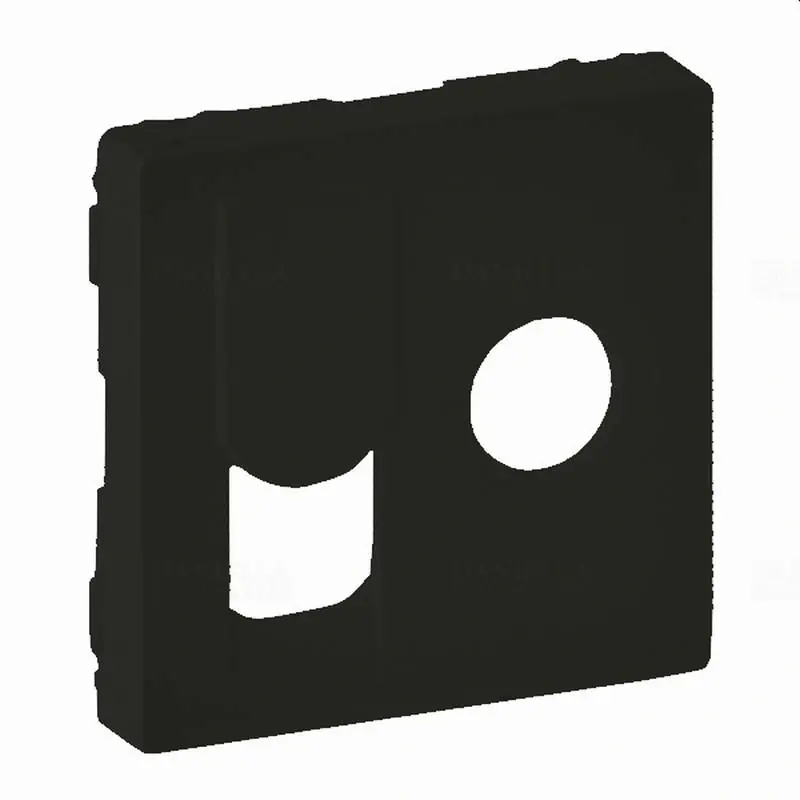 Legrand 756832 Valena Life TV csatlakozóaljzat + RJ45 Cat. 6 UTP aljzat burkolat, fekete Eredeti