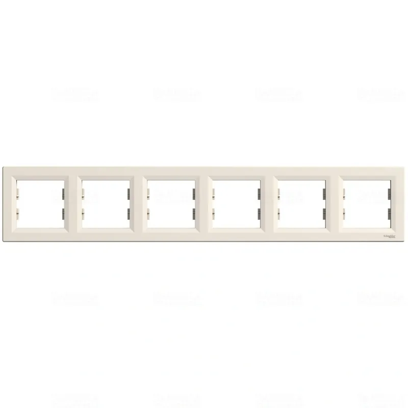 Pénzvisszafizetés ASFORA Hatos keret, vízszintes, bézsEPH5800623 Schneider