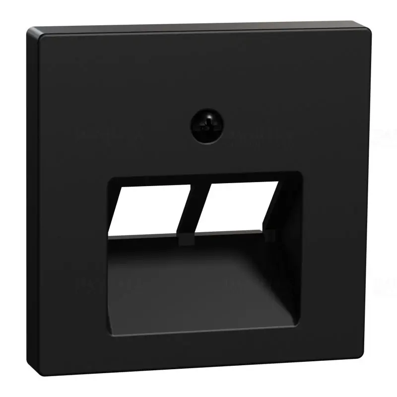 Gyors szállítás MERTEN Fedlap, 2xRJ45 moduláris betétekhez, System-M, fekete MEG4522-0403 Schneider