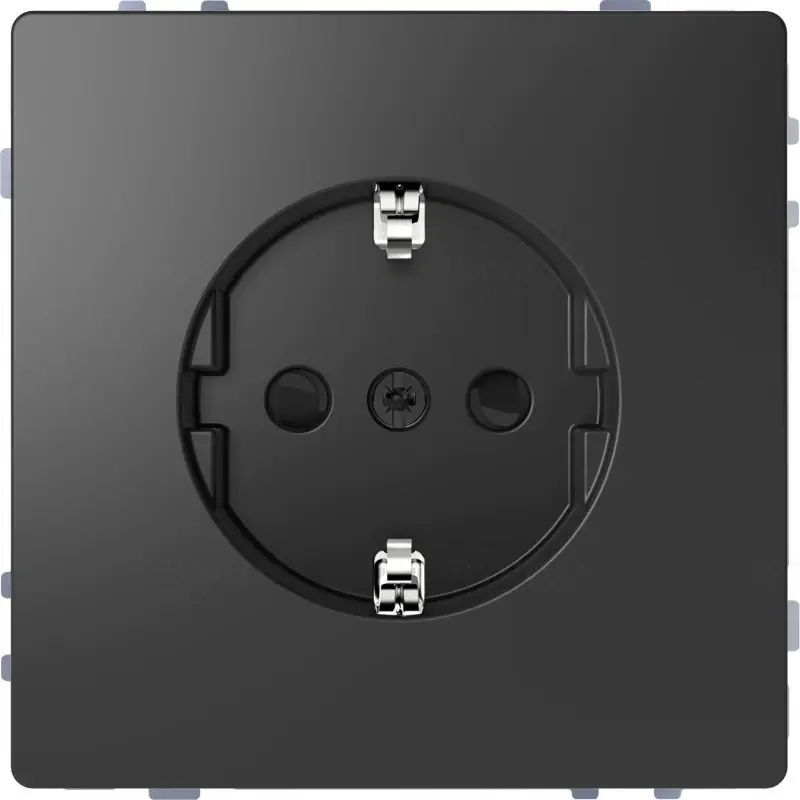 MERTEN 2P+F csatlakozóaljzat, biztonsági zsaluval, csavaros, 16A, System-D, antracit MEG2400-6034 Schneider Kiárusítás
