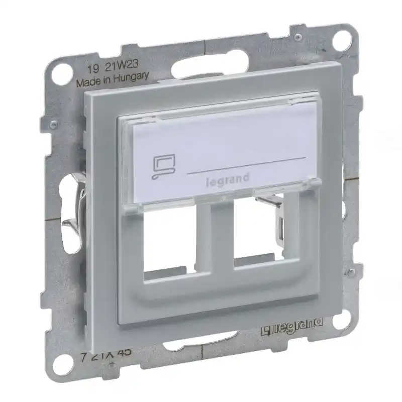 Legrand 721345 Suno kettős keystone adapter, keret nélkül, alumínium Autentikus