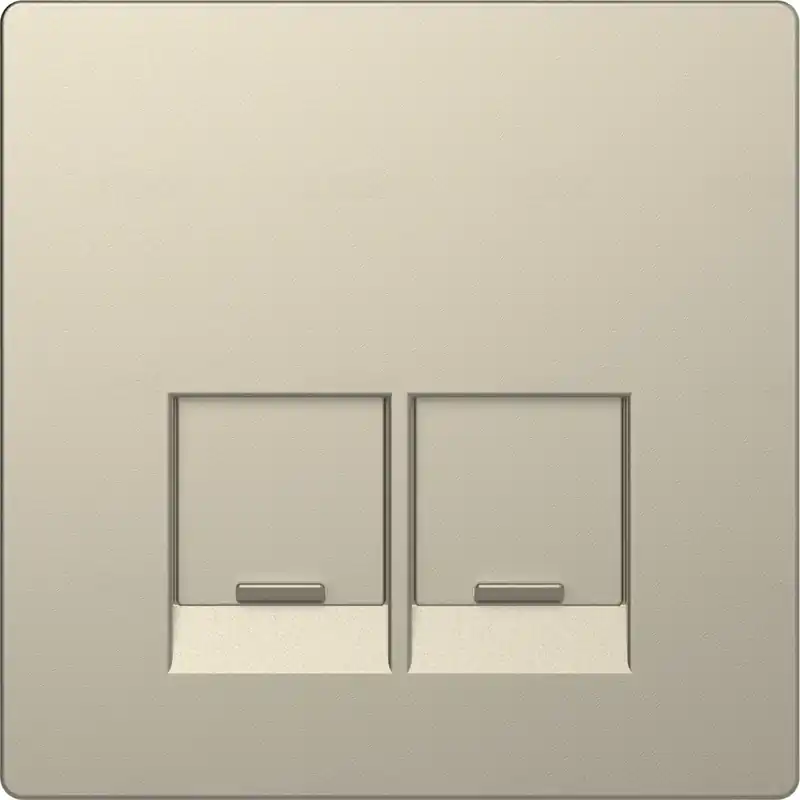 MERTEN Fedlap, 2xRJ45 aljzathoz, D-Life, szahara MTN4572-6033 Schneider Újdonság