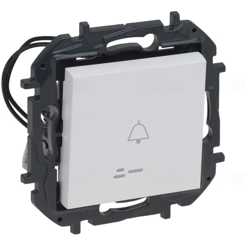 Niloé Step fehér N101 JF CSJ egypólusú nyomó jelzőfénnyel, csengőjellel 863110B Legrand Ingyenes szállítás