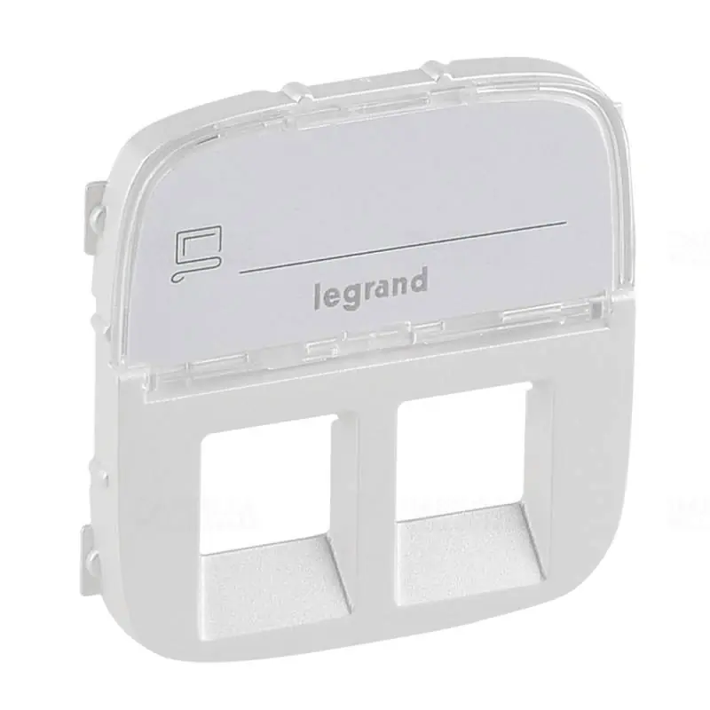 Legrand 755489 Valena Allure 2xRJ11/RJ45 csatlakozóaljzat burkolat, címketartóval, gyöngyház Expressz szállítás