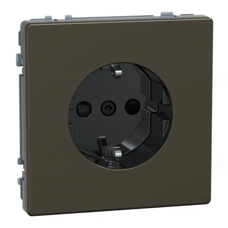 MERTEN 2P+F csatlakozóaljzat, biztonsági zsaluval, rugós, 16A, System-D, mokka MEG2300-6052 Schneider Népszerű