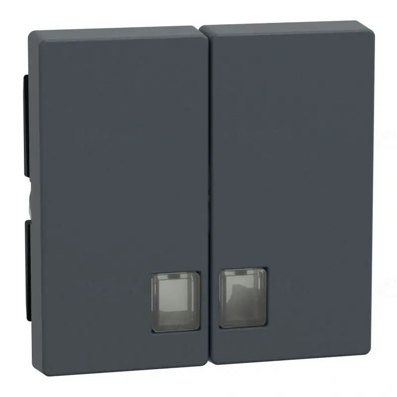 MERTEN Dupla billentyű, átlátszó fényjelző ablakokkal, System-M, antracit 437514 Schneider Akció