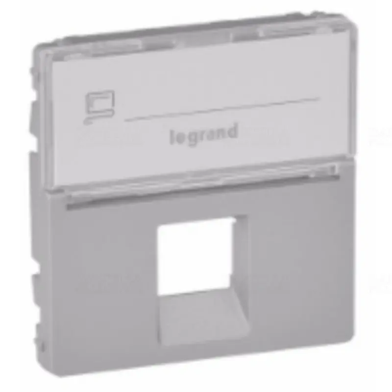 Legrand 755472 Valena Life 1xRJ45 csatlakozóaljzat burkolat, címketartóval, alumínium Kiváló minőség