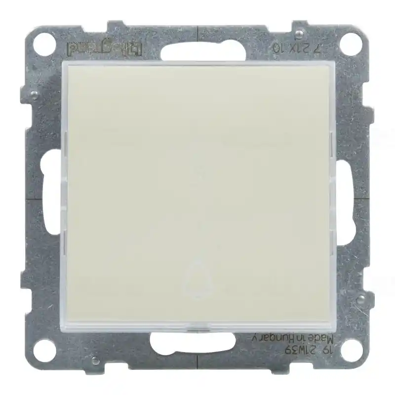 Autentikus Legrand 721110 Suno egypólusú nyomó jelzőfénnyel, címketartóval, keret nélkül, fehér