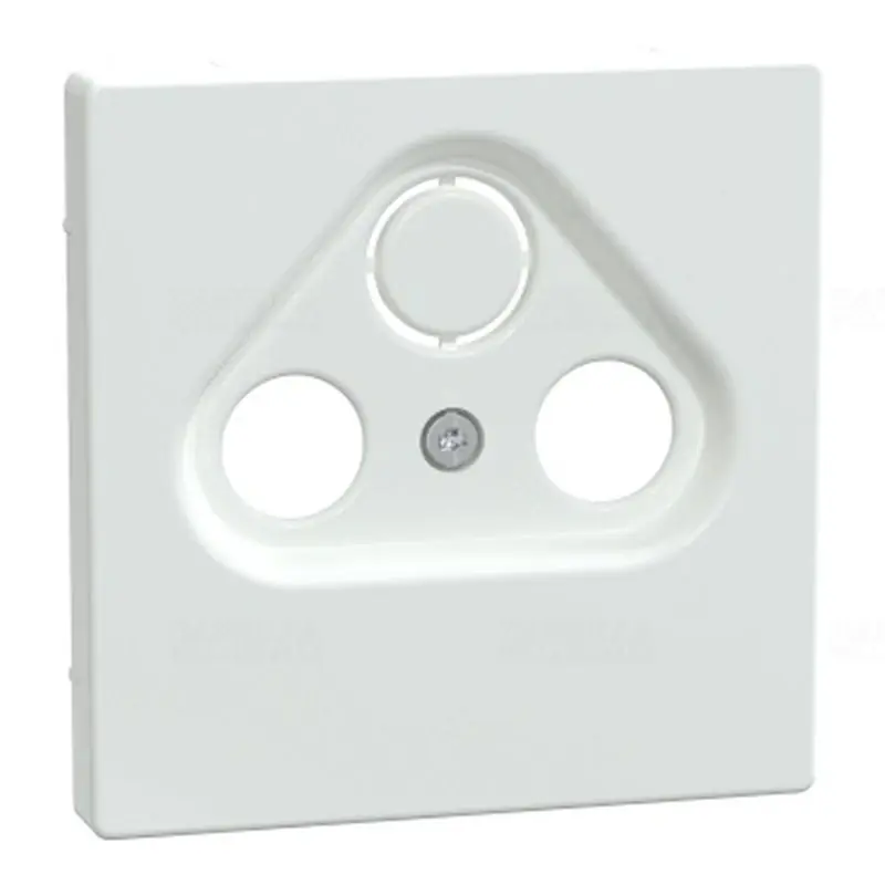 Autentikus MERTEN Fedlap, 3 kimenetes antenna csatlakozóhoz, System-D, lótuszfehér MEG4123-6035 Schneider