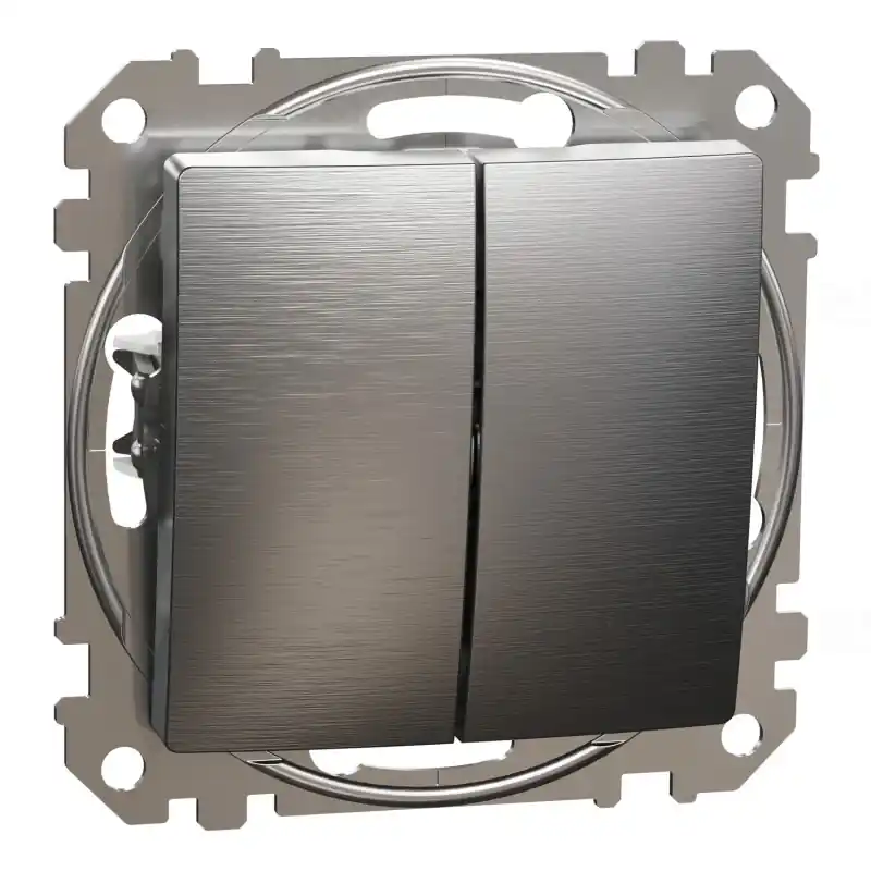 Korlátozott ajánlat SEDNA Csillárkapcsoló, rugós bekötés, 10AX, (105), szálcsiszolt alumínium SDD170105U Schneider