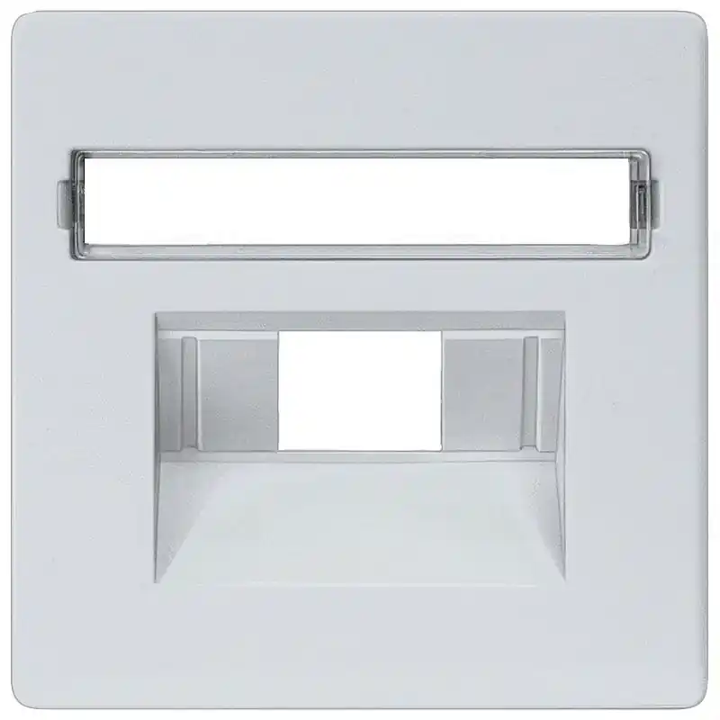 Siemens 5TG1258 telefon fedlap, Rutenbeck-hez, feliratozható, alumínium (RAL9006), DELTA i-system Ingyenes szállítás