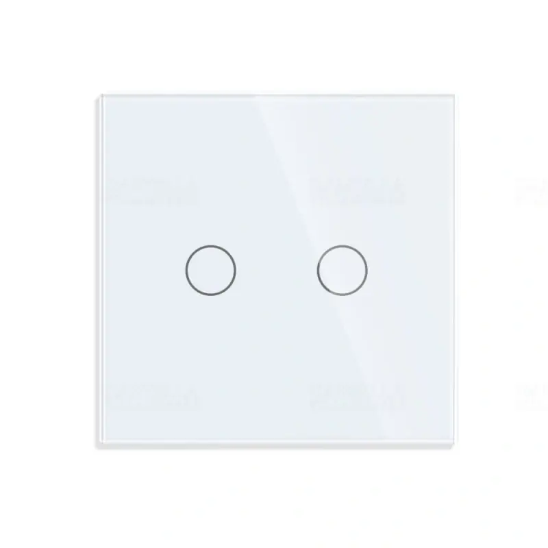 Eredeti LUXION fehér Érintőkapcsoló dupla alternatív váltó 500W, üveg, BLISZTERES LXD-MT-A202G-W