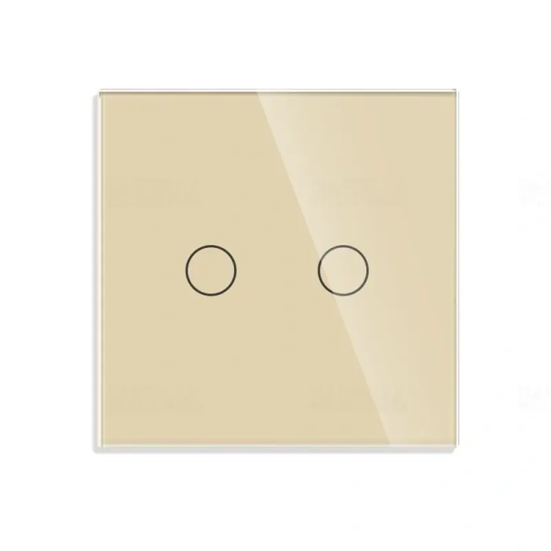 Autentikus LUXION arany Érintőkapcsoló dupla alternatív váltó 500W, üveg, BLISZTERES LXD-MT-A202G-G