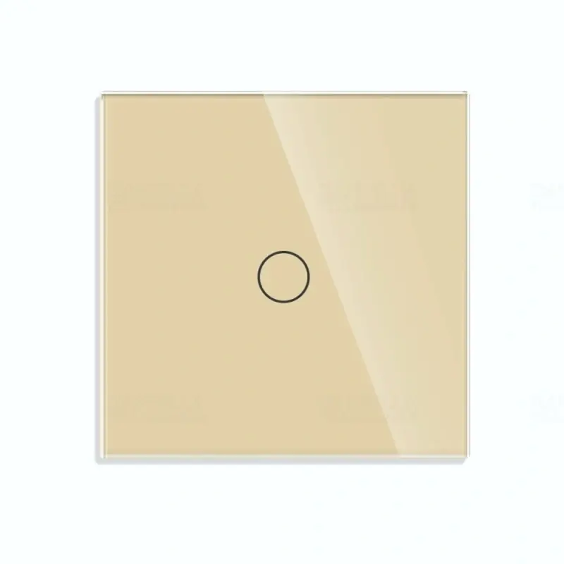 Prémium LUXION arany Érintőkapcsoló szimpla alternatív váltó 500W, üveg, BLISZTERES LXD-MT-A102G-G