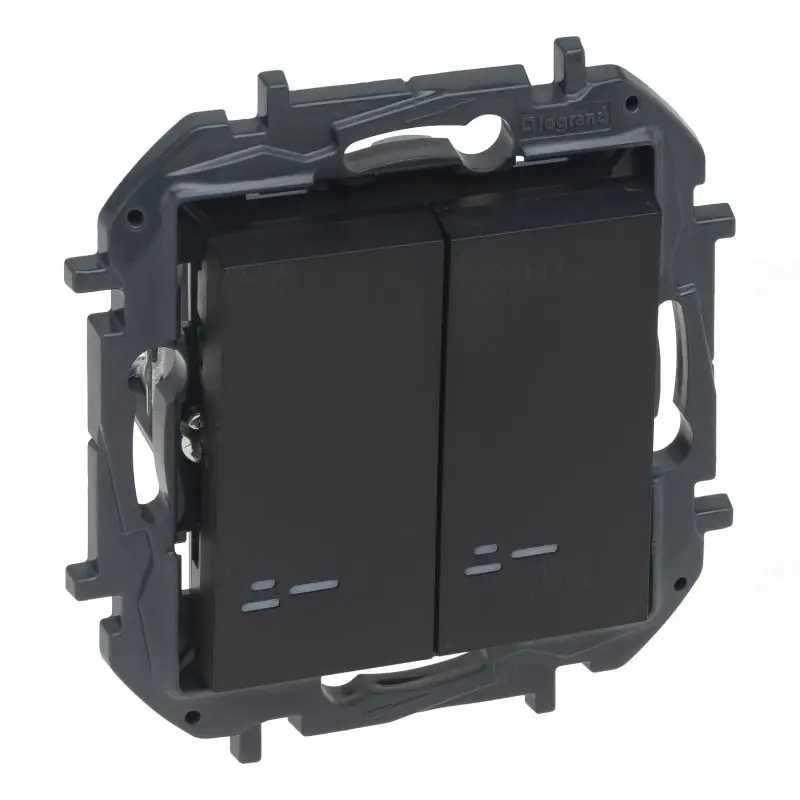 Kedvezmény Niloé Step fekete 105JF csillárkapcsoló jelzőfénnyel, 10AX 863515B Legrand