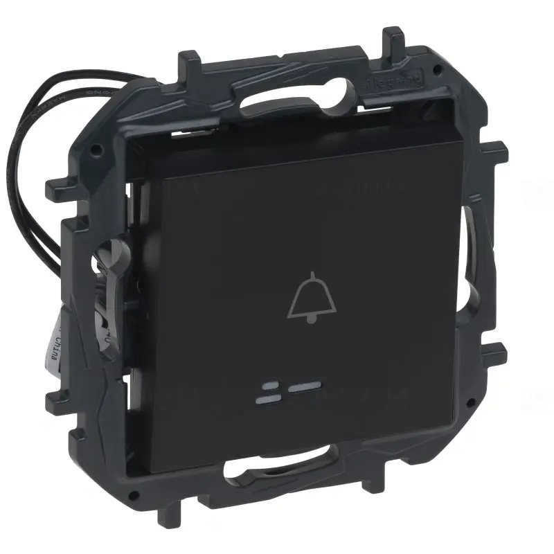 Niloé Step fekete N101 JF CSJ egypólusú nyomó jelzőfénnyel, csengőjellel 863510B Legrand Csak ma