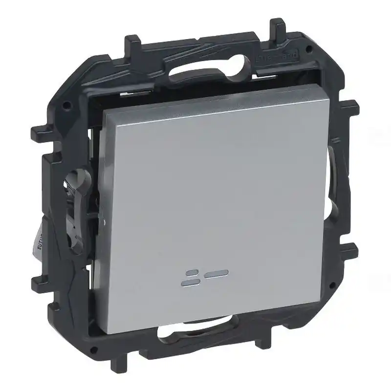 Ajánlat Niloé Step alumínium 101 JF egypólusú kapcsoló jelzőfénnyel, 10AX 863311B Legrand